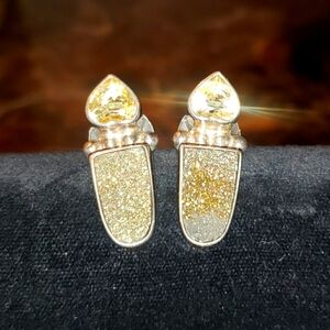 Darla Nordstrom Sterling Silver Rainbow Drusy Earrings